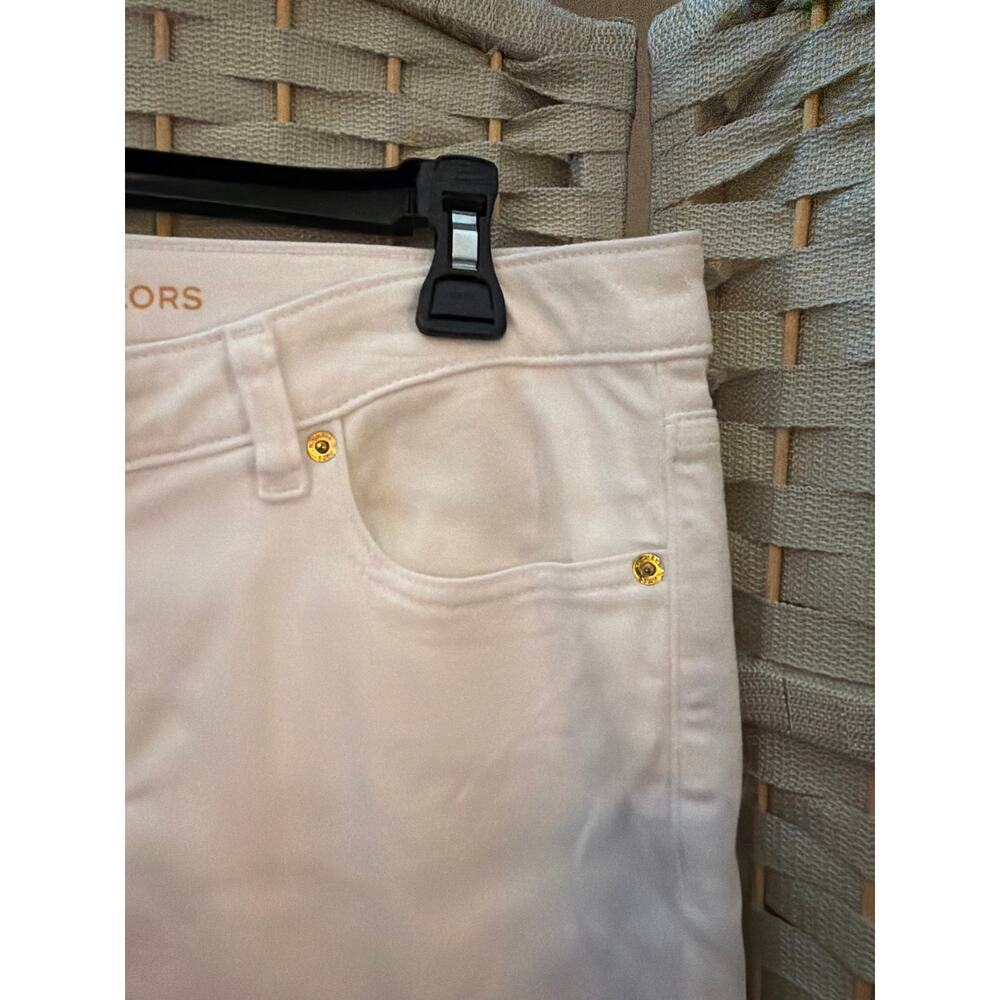 MICHAEL KORS Izzy Skinny Jeans White 12 Mid Rise Ankle Length Silhouette - Picture 3 of 13